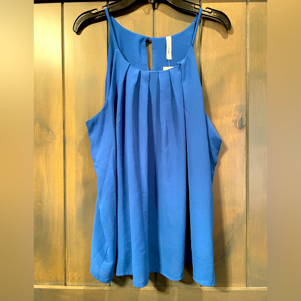 Pleated Blue Dressy Halter NWT